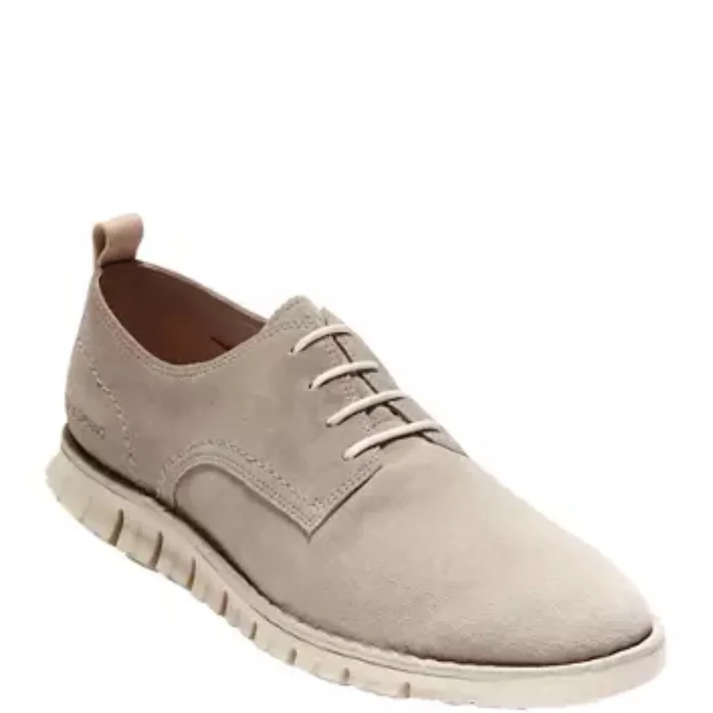 COLE HAAN Zerogrand Stitch Out Oxford gray suede 11M